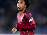 Malick Fofana of Belgium looks on during the UEFA Nations League 2024/25 League A Group A2 match between Italy and Belgium at Stadio Olimpic...