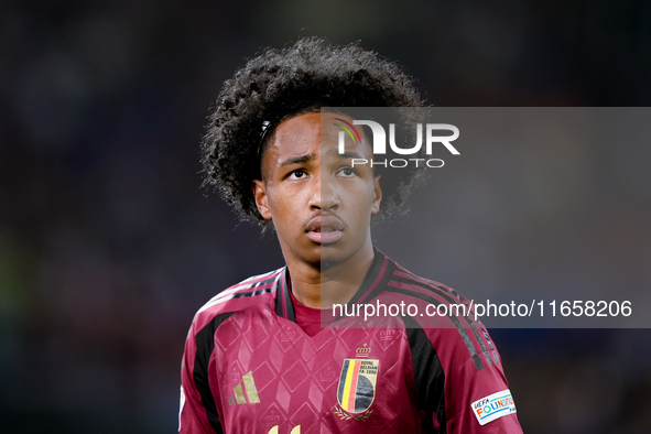 Malick Fofana of Belgium looks on during the UEFA Nations League 2024/25 League A Group A2 match between Italy and Belgium at Stadio Olimpic...