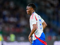 Destiny Udogie of Italy looks on during the UEFA Nations League 2024/25 League A Group A2 match between Italy and Belgium at Stadio Olimpico...