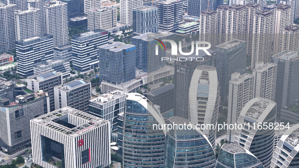 An aerial photo shows the Fuzhou High-tech Industrial Development Zone in Fuzhou, China, on October 12, 2024. 