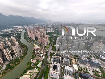 An aerial photo shows the Fuzhou High-tech Industrial Development Zone in Fuzhou, China, on October 12, 2024. (