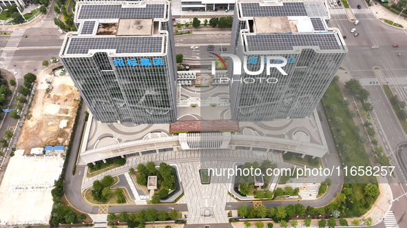 An aerial photo shows the Fuzhou High-tech Industrial Development Zone in Fuzhou, China, on October 12, 2024. 