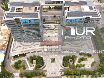 An aerial photo shows the Fuzhou High-tech Industrial Development Zone in Fuzhou, China, on October 12, 2024. (