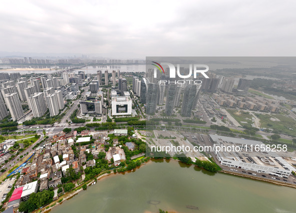 An aerial photo shows the Fuzhou High-tech Industrial Development Zone in Fuzhou, China, on October 12, 2024. 