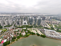 An aerial photo shows the Fuzhou High-tech Industrial Development Zone in Fuzhou, China, on October 12, 2024. (