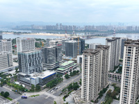 An aerial photo shows the Fuzhou High-tech Industrial Development Zone in Fuzhou, China, on October 12, 2024. (