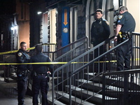 An unidentified man is shot and is in critical condition in the Harlem section of Manhattan, New York, United States, on October 12, 2024. A...