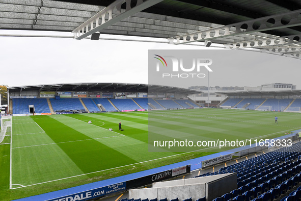 A general view inside the SMH Group Stadium, home to Chesterfield, before the Sky Bet League 2 match between Chesterfield and Notts County i...