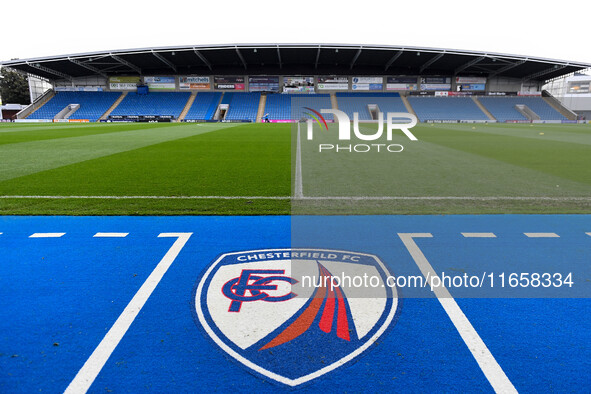 A general view inside the SMH Group Stadium, home to Chesterfield, before the Sky Bet League 2 match between Chesterfield and Notts County i...