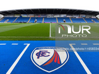 A general view inside the SMH Group Stadium, home to Chesterfield, before the Sky Bet League 2 match between Chesterfield and Notts County i...