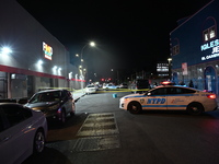 An unidentified man in his 20s is shot and killed in the Flatbush section of Brooklyn, New York, United States, on October 12, 2024. On Sund...