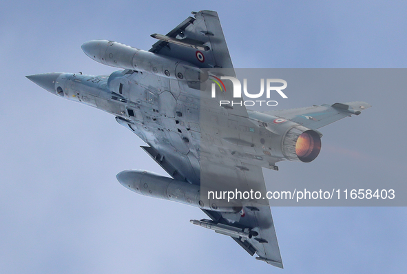 A Mirage 2000 611 aircraft of the French Air Force participates in the Tactical Leadership Programme in Albacete, Spain, on September 24, 20...