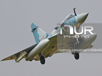 A Mirage 2000 aircraft of the French Air Force participates in the Tactical Leadership Programme in Albacete, Spain, on September 24, 2024....