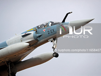 A Mirage 2000 aircraft of the French Air Force participates in the Tactical Leadership Programme in Albacete, Spain, on September 24, 2024....