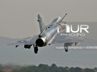 A Mirage 2000-5F aircraft of the French Air Force participates in the Tactical Leadership Programme in Albacete, Spain, on September 24, 202...