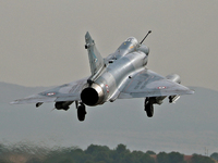 A Mirage 2000-5F aircraft of the French Air Force participates in the Tactical Leadership Programme in Albacete, Spain, on September 24, 202...