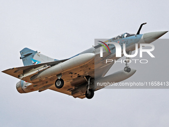 A Mirage 2000-5F aircraft of the French Air Force participates in the Tactical Leadership Programme in Albacete, Spain, on September 24, 202...