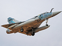 A Mirage 2000-5F aircraft of the French Air Force participates in the Tactical Leadership Programme in Albacete, Spain, on September 24, 202...