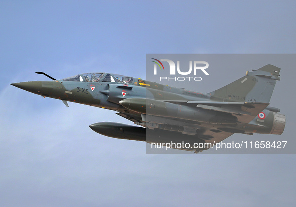 A Mirage 2000 611 aircraft of the French Air Force participates in the Tactical Leadership Programme in Albacete, Spain, on September 24, 20...