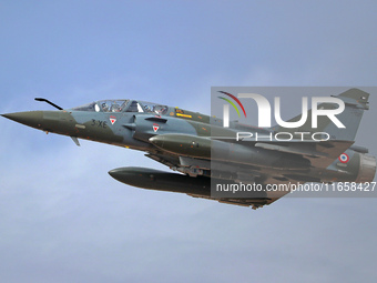 A Mirage 2000 611 aircraft of the French Air Force participates in the Tactical Leadership Programme in Albacete, Spain, on September 24, 20...