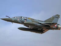 A Mirage 2000 611 aircraft of the French Air Force participates in the Tactical Leadership Programme in Albacete, Spain, on September 24, 20...