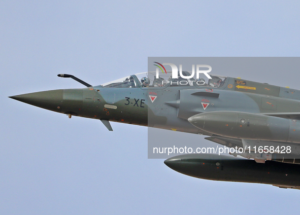 A Mirage 2000 611 aircraft of the French Air Force participates in the Tactical Leadership Programme in Albacete, Spain, on September 24, 20...