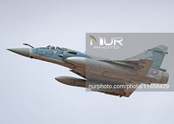 A Dassault Mirage 2000-5F aircraft of the French Air Force participates in the Tactical Leadership Programme in Albacete, Spain, on Septembe...