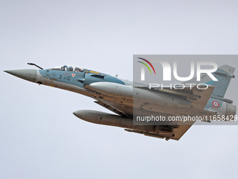 A Dassault Mirage 2000-5F aircraft of the French Air Force participates in the Tactical Leadership Programme in Albacete, Spain, on Septembe...