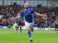 Paddy Madden of Chesterfield celebrates after scoring a goal to make it 1-0 during the Sky Bet League 2 match between Chesterfield and Notts...