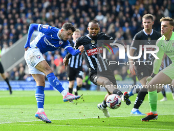 Armando Dobra of Chesterfield shoots at goal during the Sky Bet League 2 match between Chesterfield and Notts County at the SMH Group Stadiu...