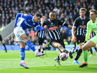 Armando Dobra of Chesterfield shoots at goal during the Sky Bet League 2 match between Chesterfield and Notts County at the SMH Group Stadiu...