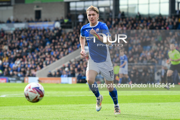 James Berry-McNally of Chesterfield is in action during the Sky Bet League 2 match between Chesterfield and Notts County at the SMH Group St...