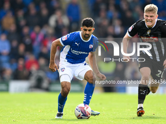 Dian Markanday of Chesterfield is in action during the Sky Bet League 2 match between Chesterfield and Notts County at the SMH Group Stadium...