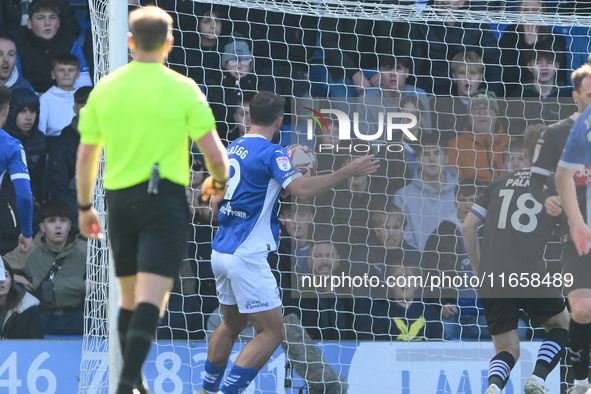 Will Grigg of Chesterfield heads in a second goal to make it 2-1 during the Sky Bet League 2 match between Chesterfield and Notts County at...