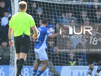 Will Grigg of Chesterfield heads in a second goal to make it 2-1 during the Sky Bet League 2 match between Chesterfield and Notts County at...