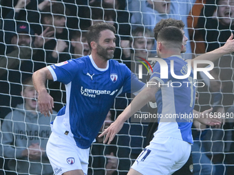 Will Grigg of Chesterfield celebrates after scoring a goal to make it 2-1 during the Sky Bet League 2 match between Chesterfield and Notts C...