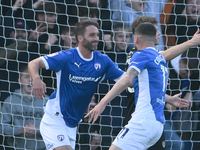 Will Grigg of Chesterfield celebrates after scoring a goal to make it 2-1 during the Sky Bet League 2 match between Chesterfield and Notts C...