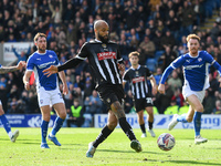 David McGoldrick of Notts County scores a goal to make it 2-2 during the Sky Bet League 2 match between Chesterfield and Notts County at the...