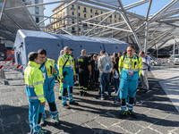 The national volcanic risk exercise in the Campi Flegrei takes place with the assisted evacuation of a sample population. Residents from sev...