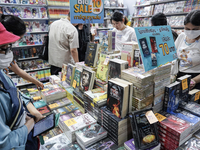 Visitors check books on display during the Book Expo Thailand 2024 in Bangkok, Thailand, on October 12, 2024. The Book Expo Thailand 2024 ta...