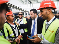 Matteo Salvini attends the inauguration during the opening of the entire section of the Metropolitana M4 Blu Line from San Cristoforo to Lin...