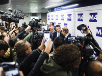 Matteo Salvini and Giuseppe Sala attend the inauguration during the opening of the entire section of the Metropolitana M4 Blu Line from San...