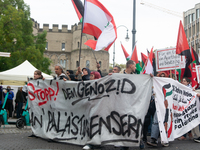 A thousand people take part in the big protest against the Israel attack on Gaza and Lebanon in Cologne, Germany, on October 12, 2024. (