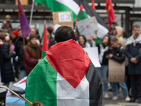 A thousand people take part in the big protest against the Israel attack on Gaza and Lebanon in Cologne, Germany, on October 12, 2024. (