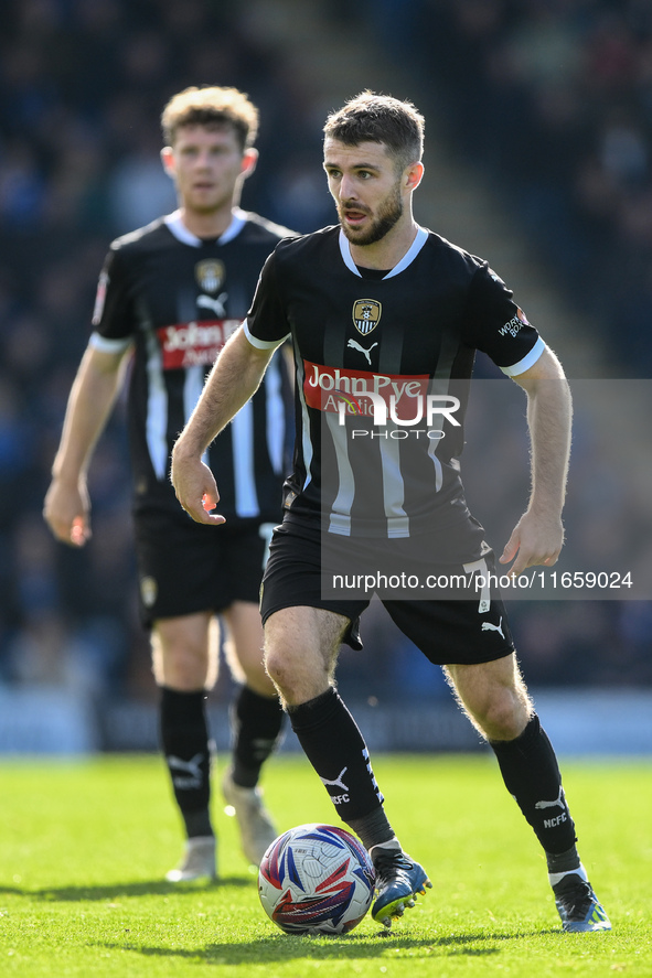 Dan Crowley of Notts County participates in the Sky Bet League 2 match between Chesterfield and Notts County at the SMH Group Stadium in Che...