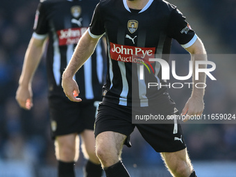 Dan Crowley of Notts County participates in the Sky Bet League 2 match between Chesterfield and Notts County at the SMH Group Stadium in Che...