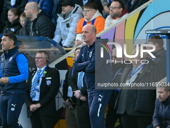 Paul Cook, manager of Chesterfield, looks on during the Sky Bet League 2 match between Chesterfield and Notts County at the SMH Group Stadiu...