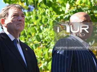 Mayor of New York City Eric Adams (Right) and Interim NYPD Police Commissioner Tom Donlon (Left) attend a street co-naming in memory of Dete...