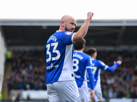 Paddy Madden of Chesterfield celebrates after scoring a goal to make it 1-0 during the Sky Bet League 2 match between Chesterfield and Notts...