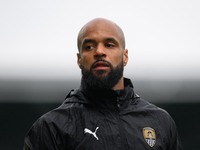 David McGoldrick of Notts County participates in the Sky Bet League 2 match between Chesterfield and Notts County at the SMH Group Stadium i...